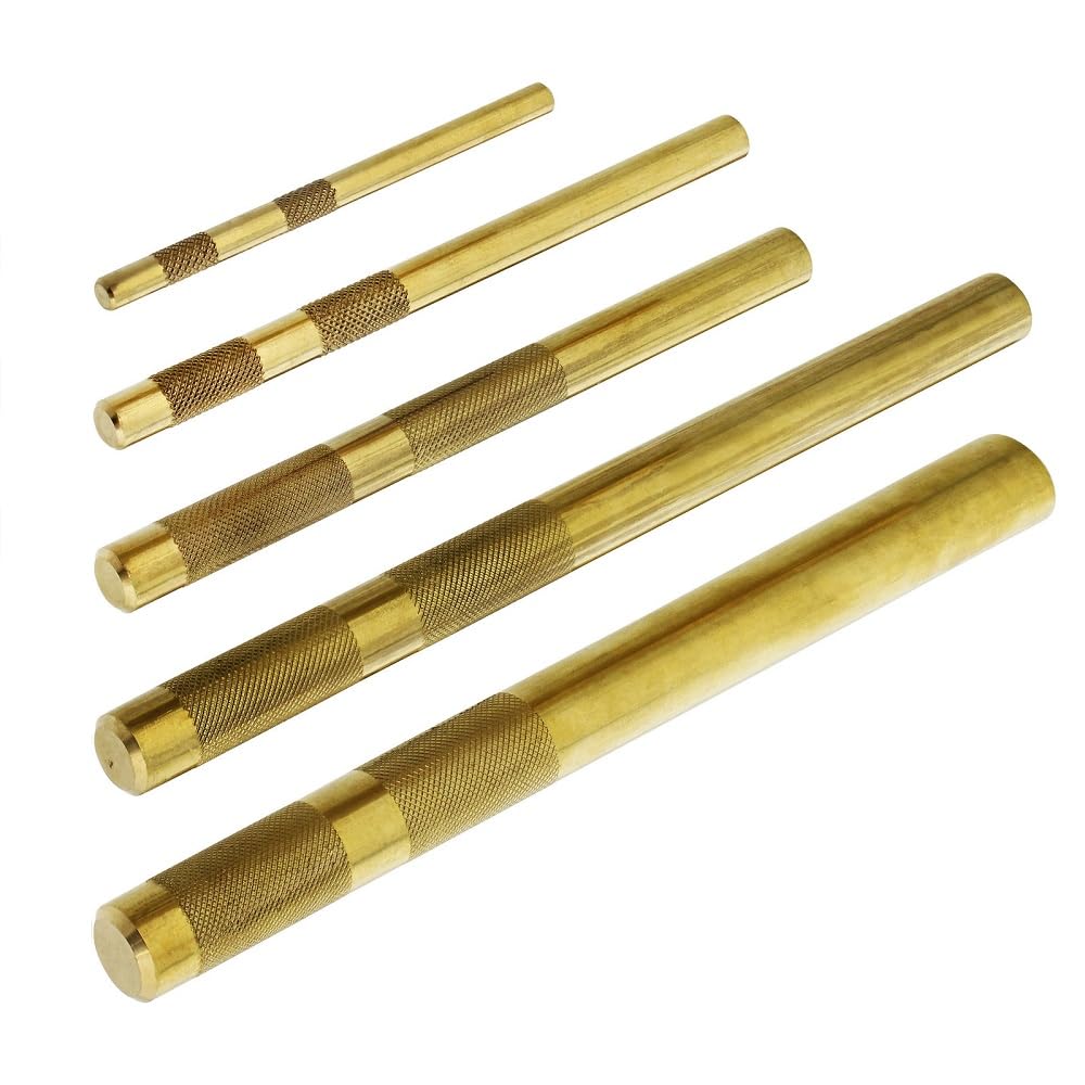 5 pcs.Brass Drift Punch Set Non-Marring Brass Punch for Auto Mechanics NEW, May Vary
