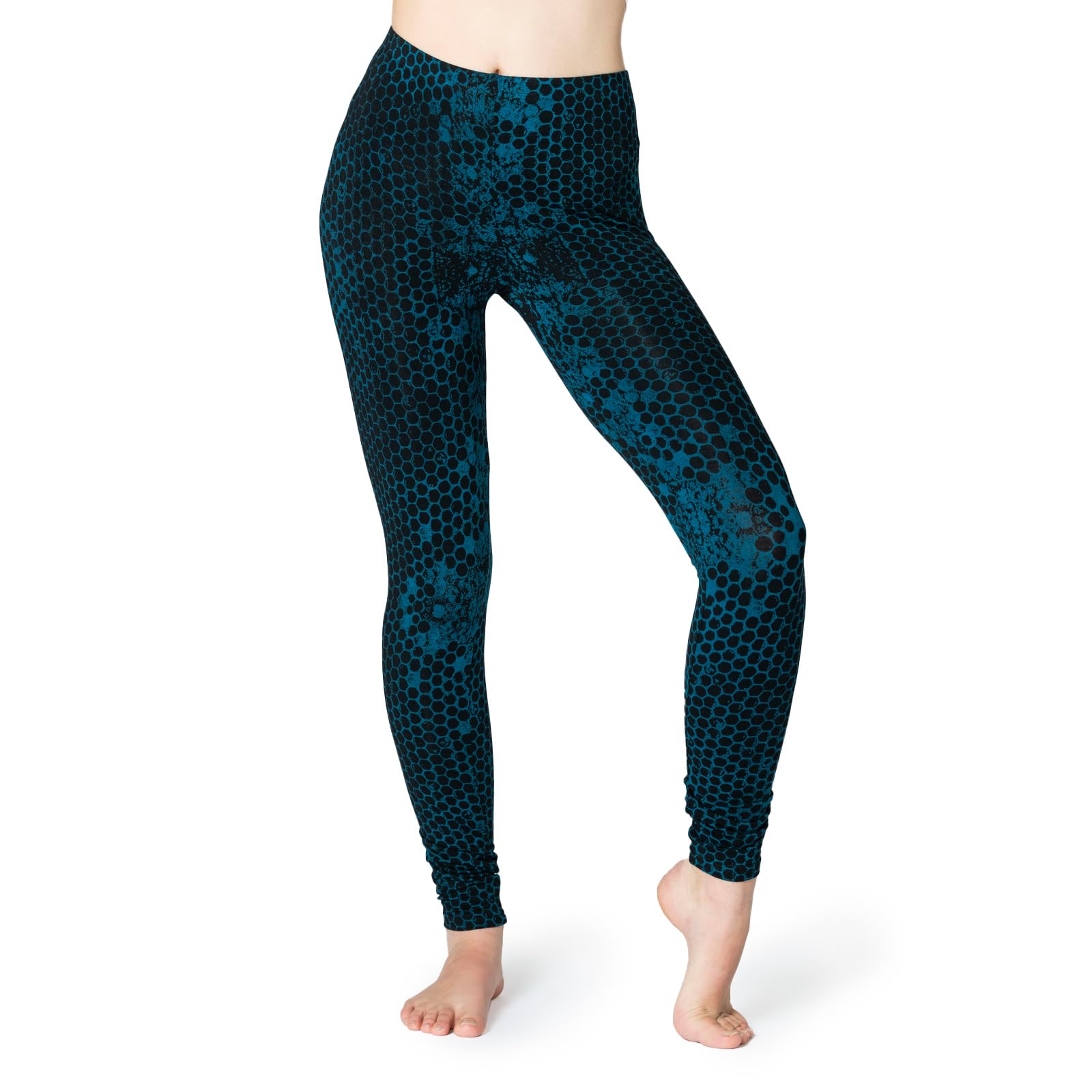 Panasiam Women's Blue Leggings Honeycomb, S