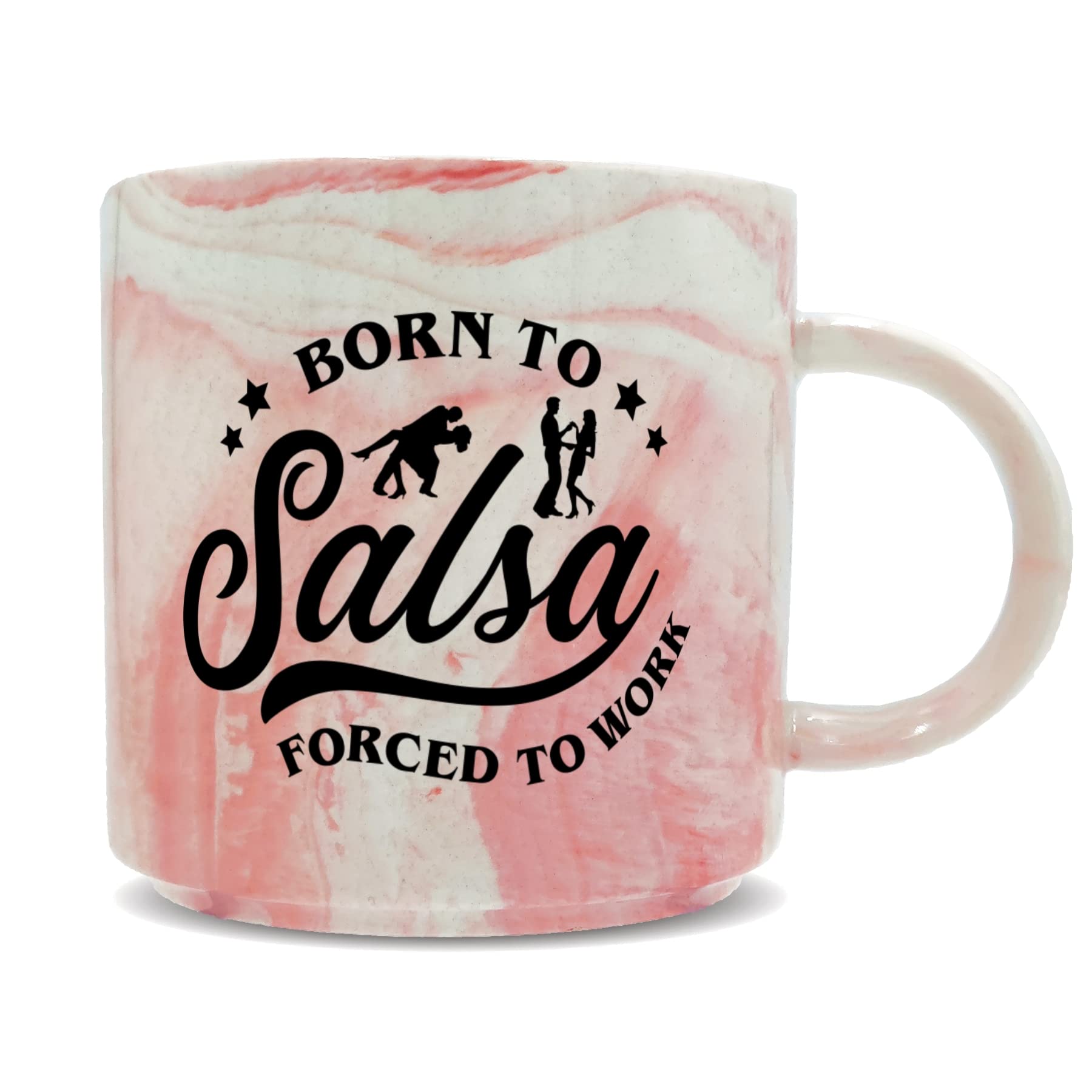 Hippowarehouse Born to Salsa Forced to Work Printed Mug Various Colour Options Ceramic Cup Kitchenware 11oz