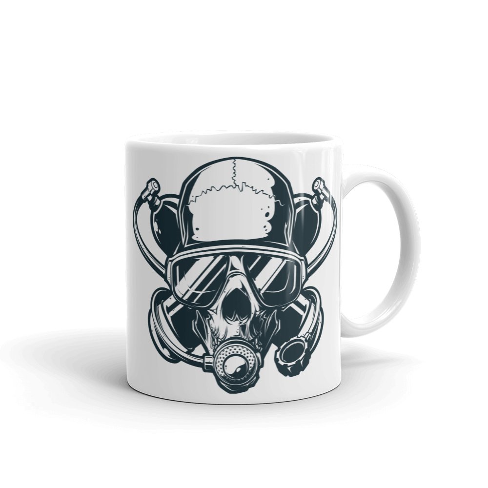 Dv Mugs Ltd Multi Scuba Diver Skull 10Oz Coffee Tea Mug #0113