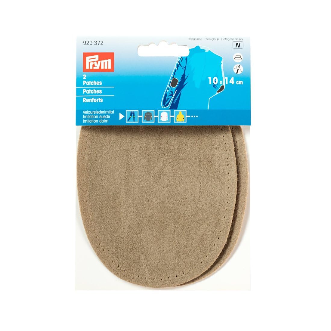 Prym Beige Prym_929372-1 Patches Imitation Suede For Ironing/Sewing On 14X10 Cm Stone