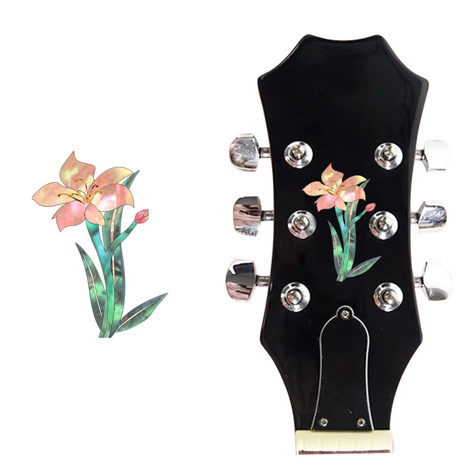 mioosho Removable Stickers for Electric Guitars Bass Decor Guitar Board Decals Guitar Head Stickers, Guitar Headstock Decals