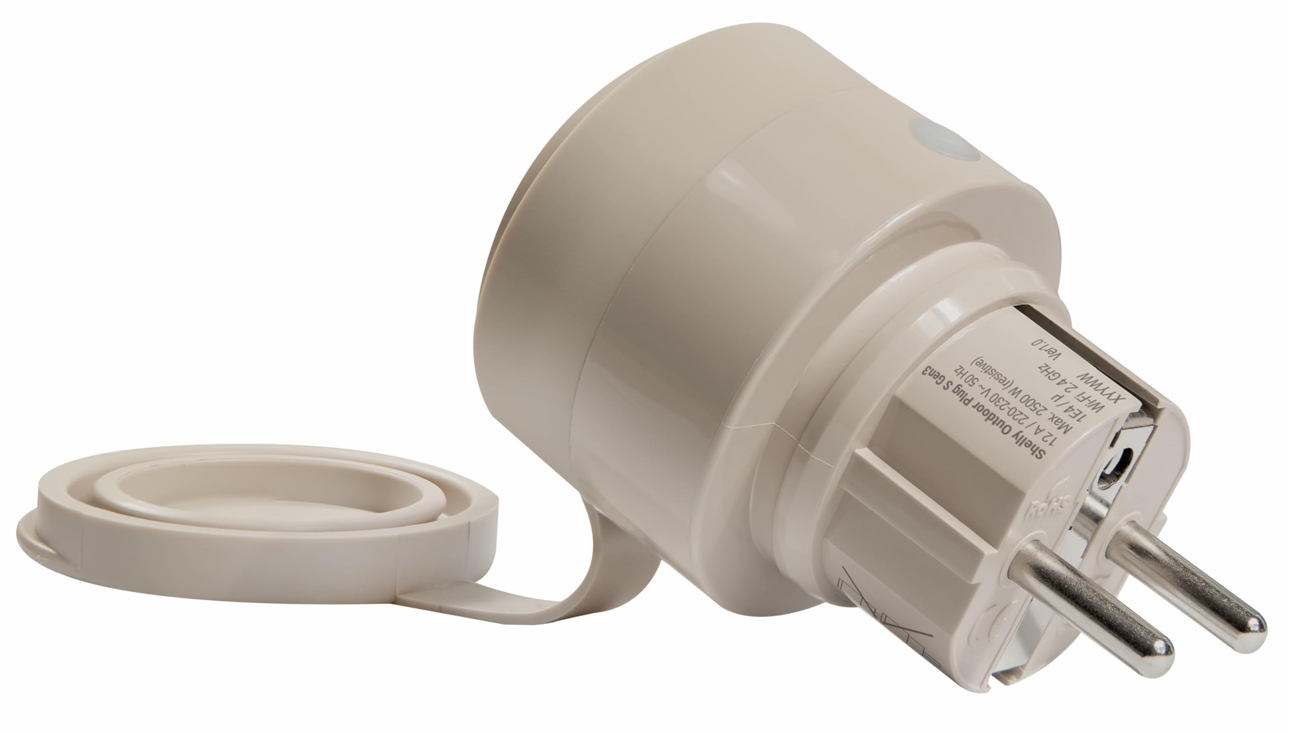 SHELLY Presa Wi-Fi Plug S Gen3, per esterni, opaca