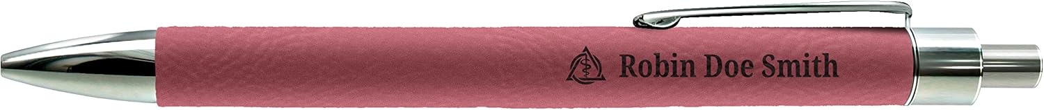 Dentist Gifts Dentist Pens Gift Set Personalized Engraved Pink Leatherette Gift 2 Pen Wood Case Set