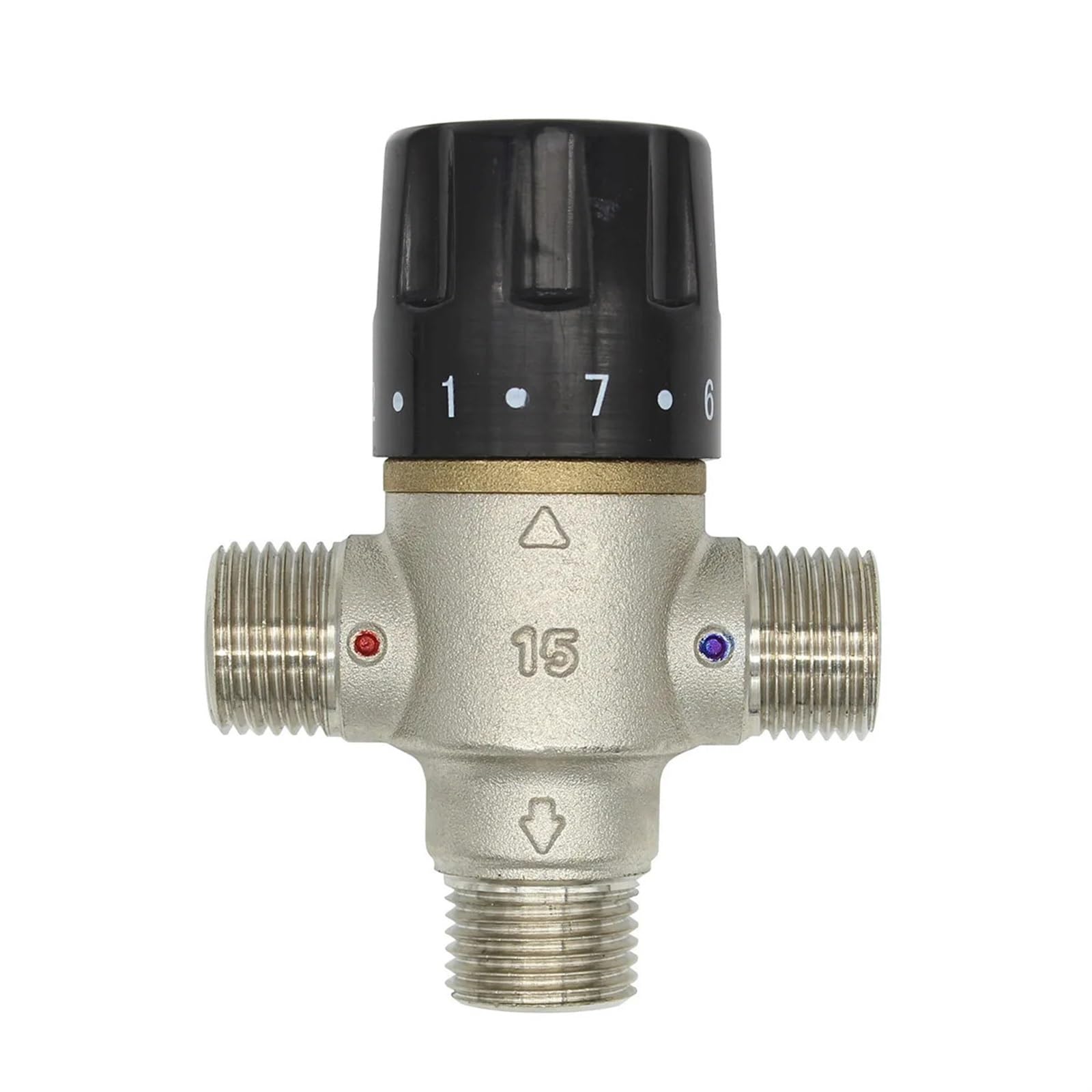 KKCZOFMJ Brass Mixing Valve Solar energy thermostatic Valve Bathroom Faucet Temperature Mixer Control DN15 DN20 DN25(DN20)