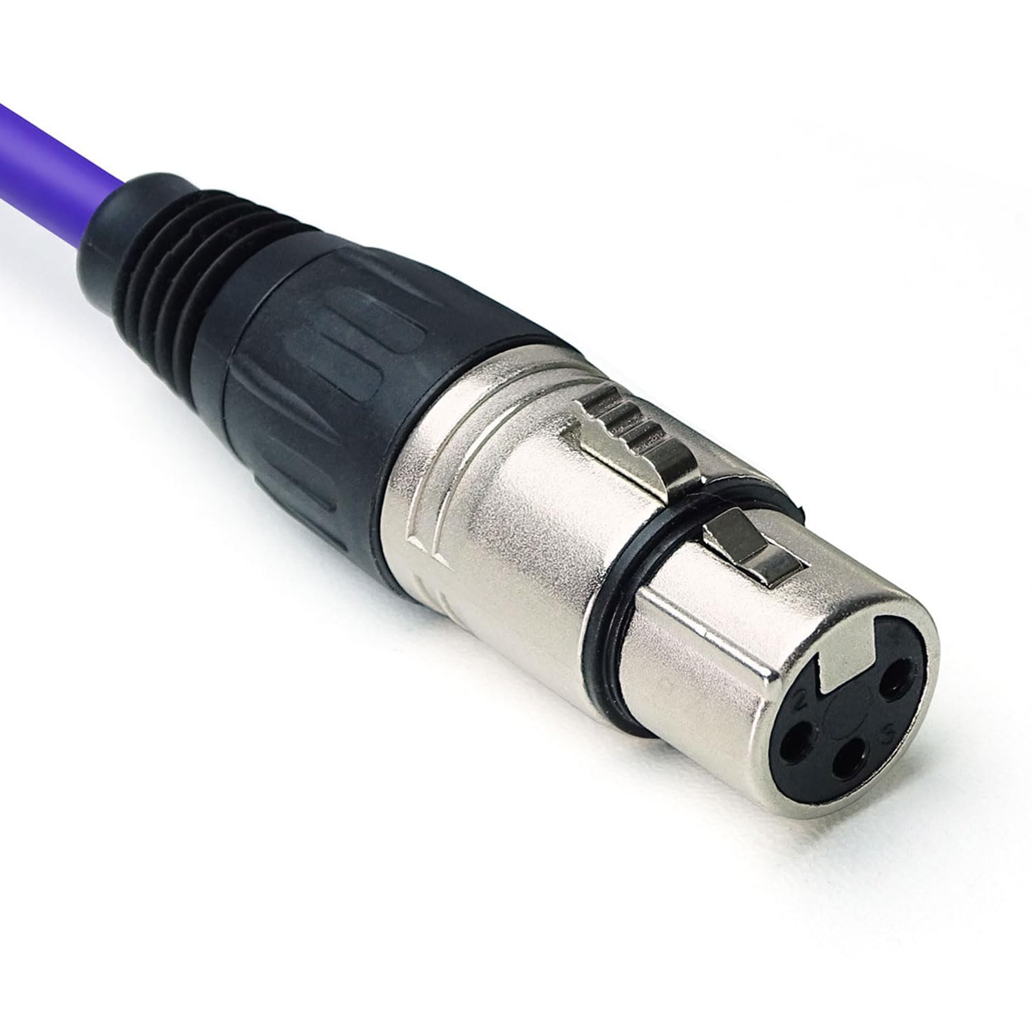 keepdrum mc001xx-10m-pu - Cable de Micrófono con Conectores XLR (3 pines, 10 m, 4 unidades), color lila