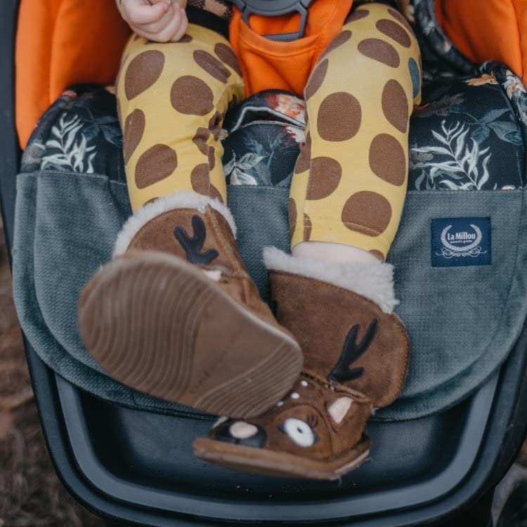 La Millou Organic Jersey Collection Kinderwagen-Pad, Kappadokienhimmel, Samt, Taubenblau