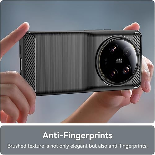 Miniatura 5 de Funda de teléfono para Xiaomi 13 Ultra, mi 13 Ultra Case Fibra de carbono a prueba de golpes Escudo resistente antiarañazos TPU suave contraportada