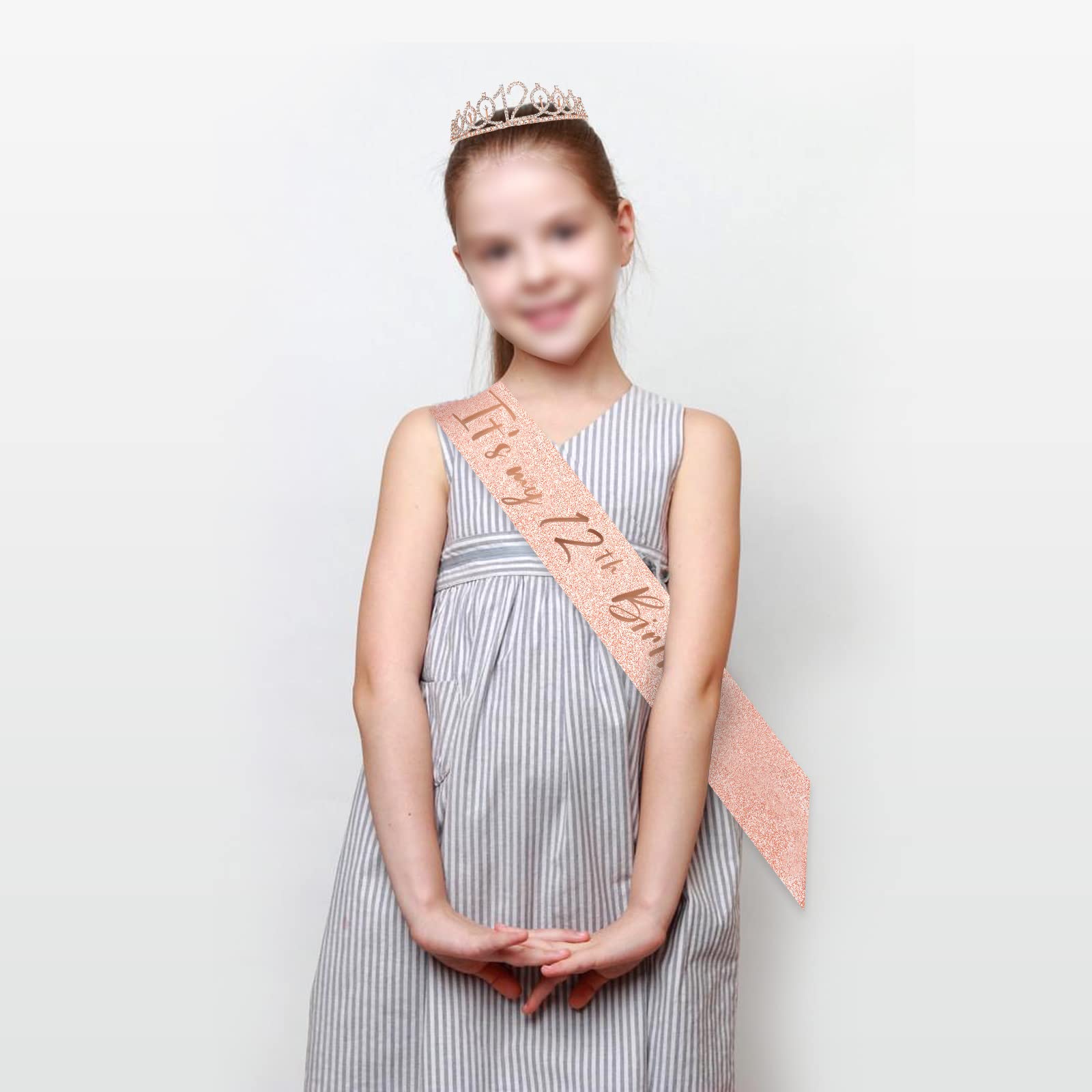 Set Fascia E Diadema Per 19° Compleanno - Regalo Festa Con Topper Torta, Perle, Glitter - Foto 2