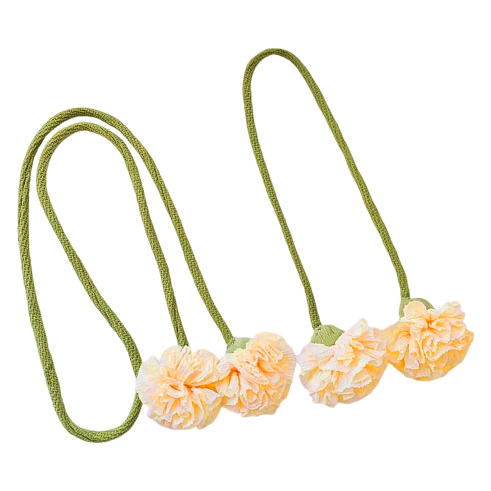 Buxuaaaa Drape Tieback Holders Curtain Tiebacks Flower Curtain Buckles Rope Decorative Curtains Holdbacks for Offices Home Decors Tiebacks