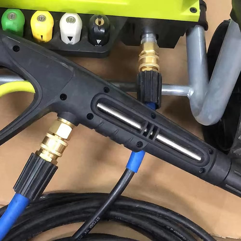 Kit de adaptador de lavadora a presión, 4 piezas M22-14 mm a 1/4 pulgada, acoplador de conexión rápida, accesorio de conversión de manguera