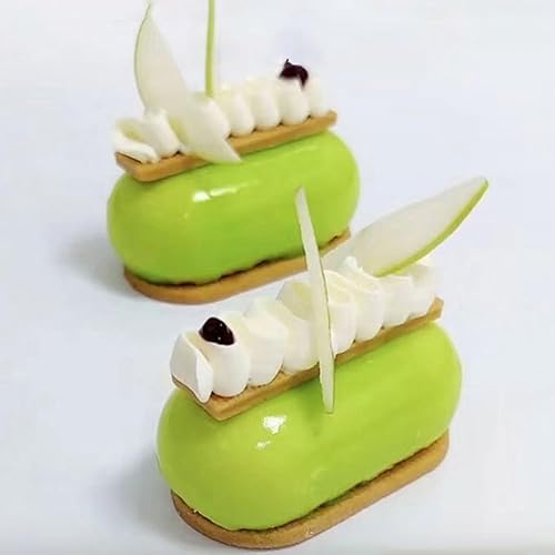 Miniatura 6 de Moldes para hornear de 8 cavidades para pastel de mousse, moldes de almohada 3D para postres franceses, chocolate, pastelería, pastel de queso