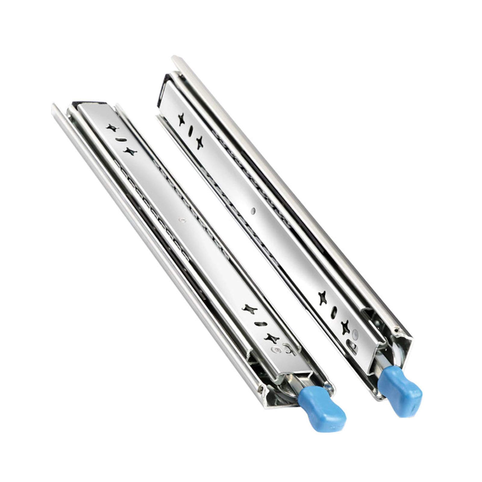 1 Paire,Résistante Coulisses de Tiroir,Rails de Sourdine À Trois Sections,Rail Coulissant et Dispositif de Sécurité 120kg/265lbs,Coulisses Commode Acier Laminé À Froid (500mm(20inch))