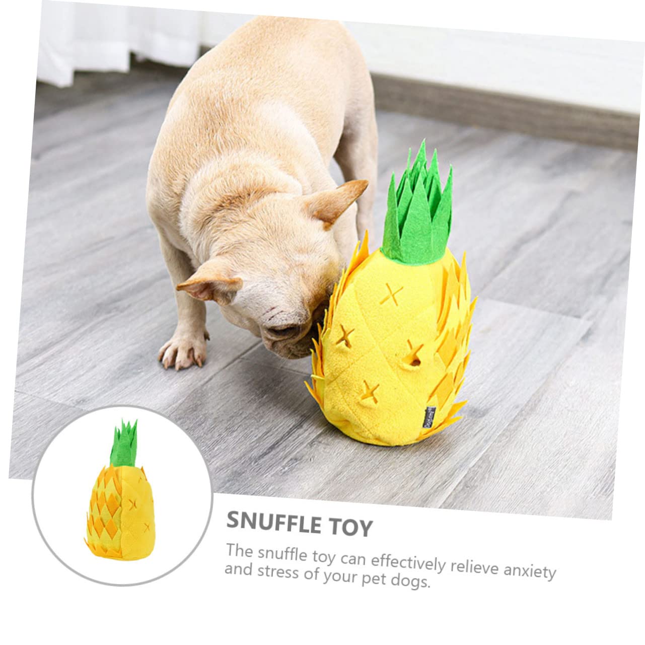 Jouet Ananas pour Chien Jouet à Mâcher Interactif à Renifler pour Chien Lavable