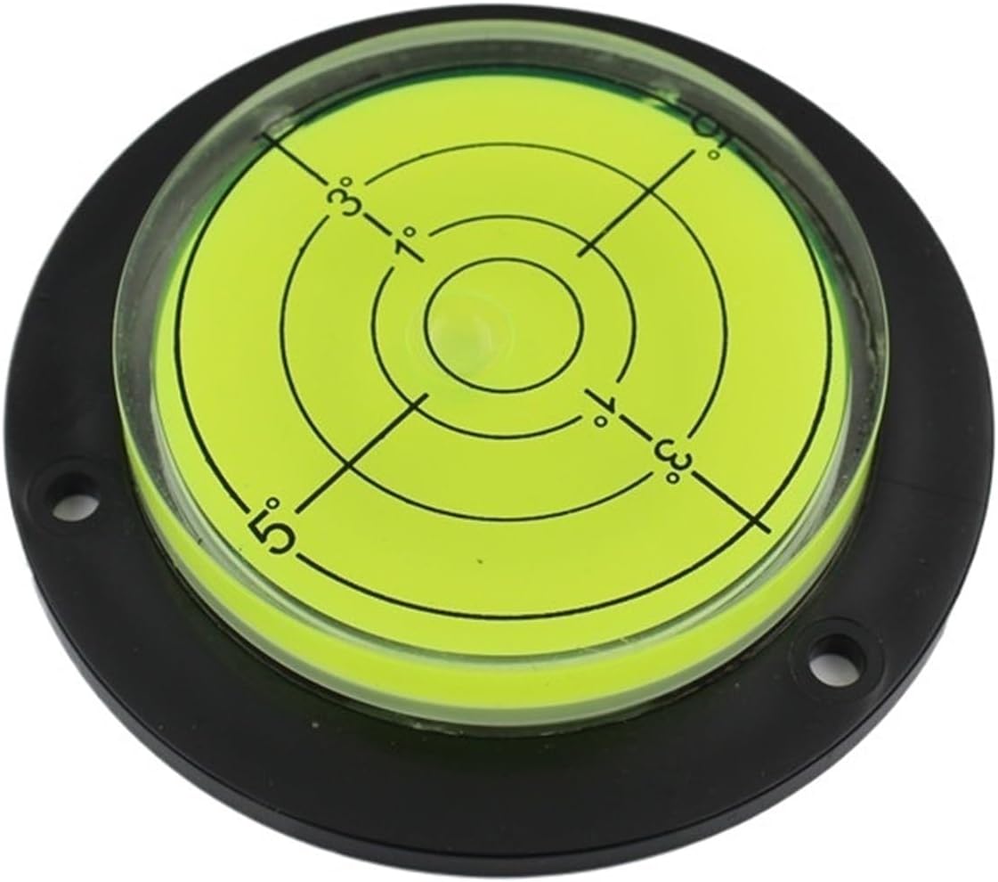 1pc Round Circular Nivel Bubble Spirit Level Colorful Degree Mark Surface Diameter 80mm Engineering Machinery Leveling Tool(Pink)