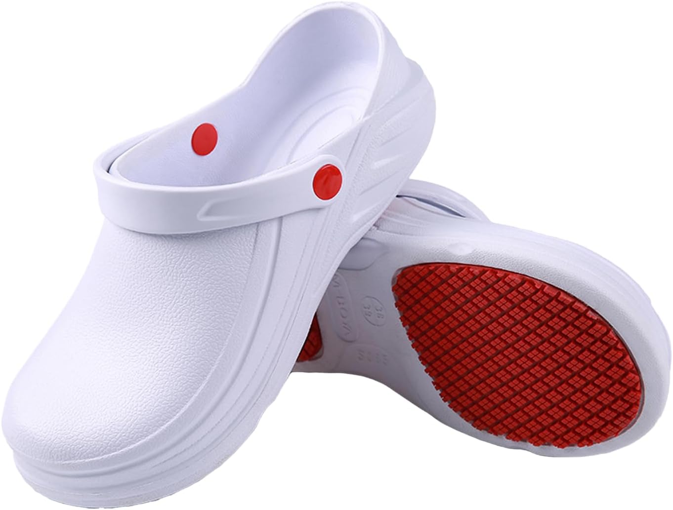 FLIOZY Chef Clogs for Men Women, Non Slip Waterproof Oil-Proof Kitchen Work Shoes, Professional Food Service Restaurant Hospital Clogs