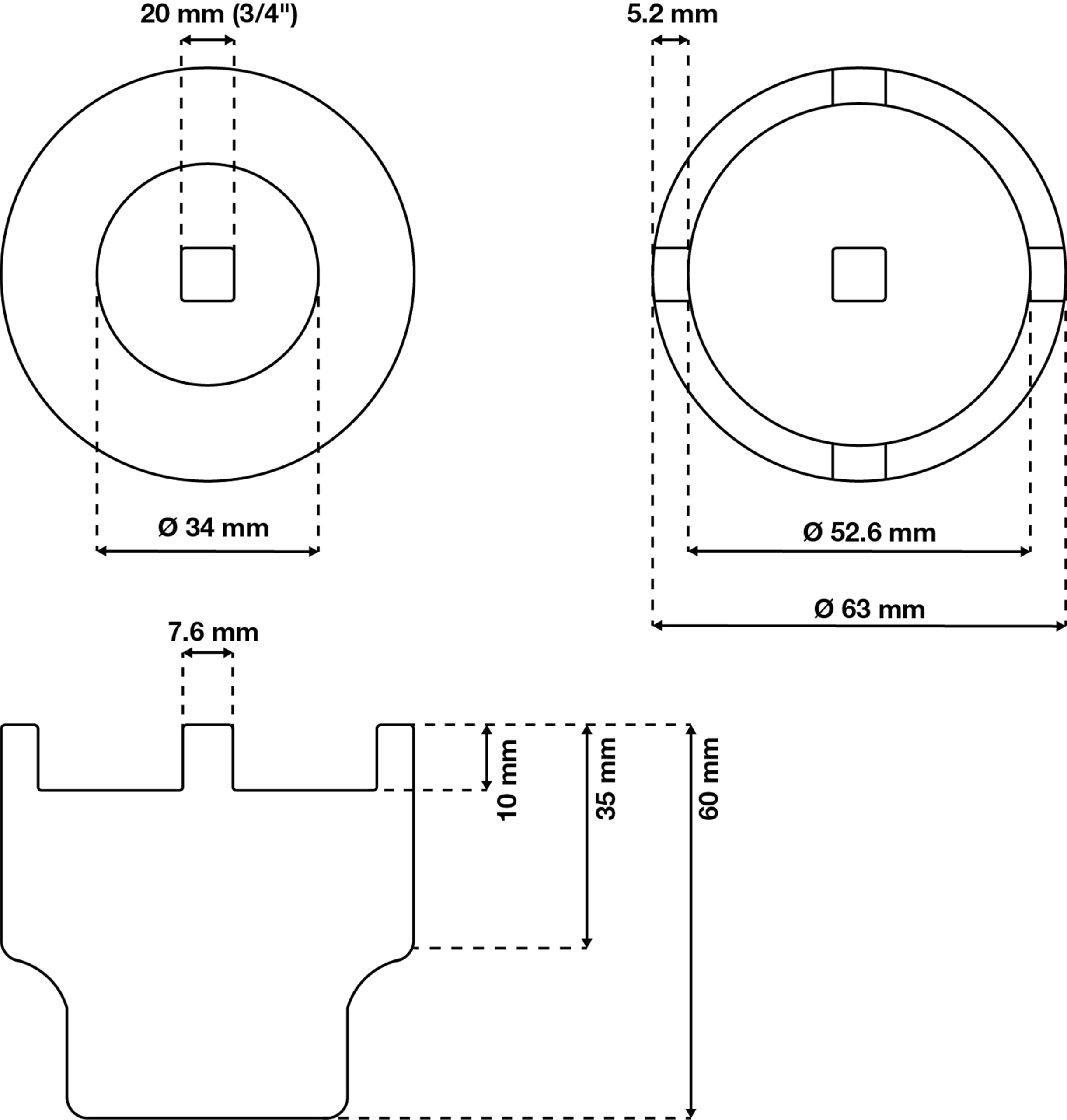 BGS 5420 | Chiave a perni per giunti sferici | per Mercedes-Benz classe M