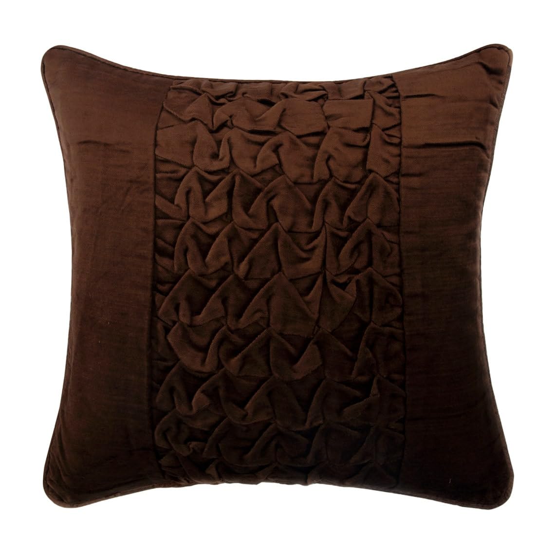 The HomeCentric Throw Pillow Covers, Decorative Brown Designer Pillow Covers 16x16 inch (40x40 cm) Velvet Pillow Covers with Zipper, Solid Color, Knots, Textured, Modern Accent Pillow - Brown Knots