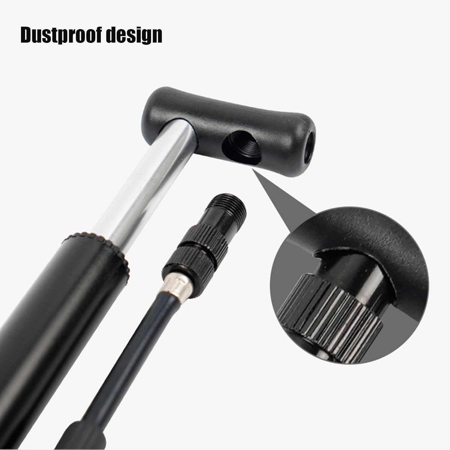 Mini Floor Bike Pump with Presta and Schrader Valve Connection - 120 PSI High Pressure Bicycle Pump - Bike Air Pump with Ball Pump Needle for Bike Basketball