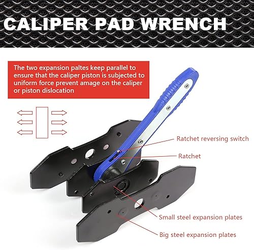 Miniatura 7 de Llave de pinza de pinza de freno Herramienta de prensa de pinza de freno de trinquete Herramienta de prensa de pistón de freno de compresor Llave de