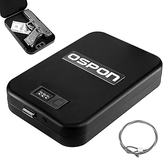 Biometric Gun Safes for Pistols with Fingerprint Reader Quick Access Handgun Lock Box Case with Mechanical Combination Loc...