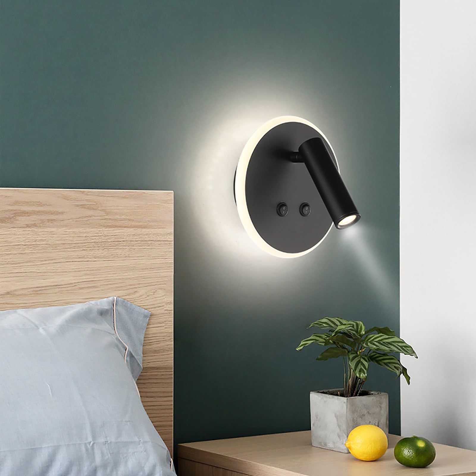 Lámpara recargable interior para evitar cables en la pared del cuarto 8