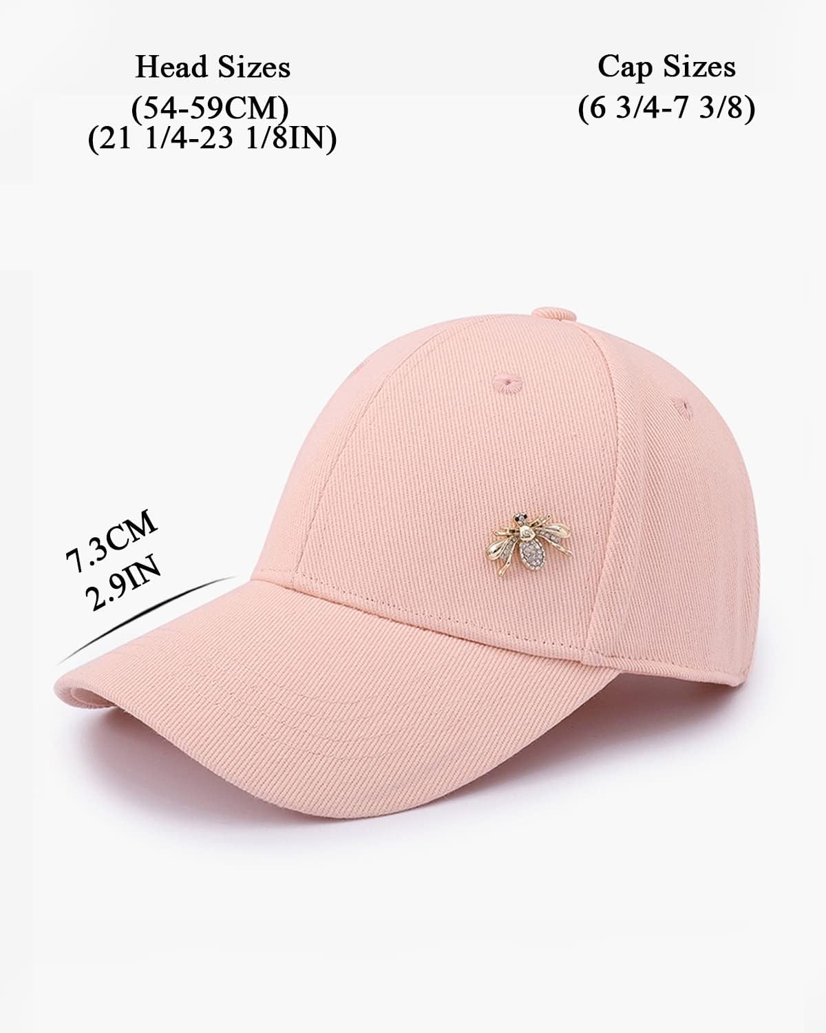 Summer Visor Beach UV Protection Sport Golf Running Ponytail Cap Hat for Men Women Baseball Cap with Bee Badge