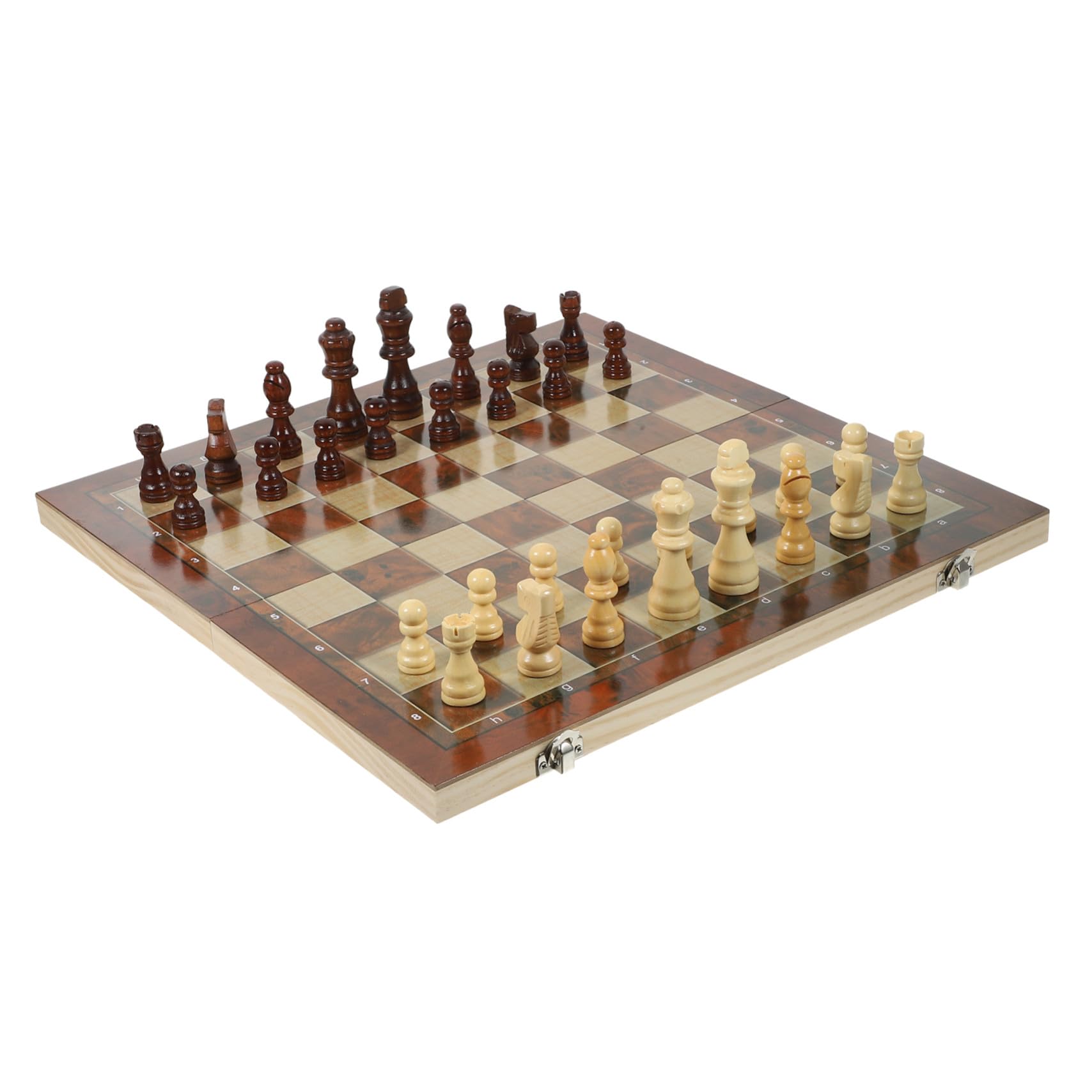 Toddmomy Scacchiera in Legno 3 in 1 Backgammon e Dama Multifunzionale Per Bambini e Ragazzi, Formato 39x39 Cm, Gioco Educativo Pieghevole Da Tavolo Per Casa, Scuola e Picnic