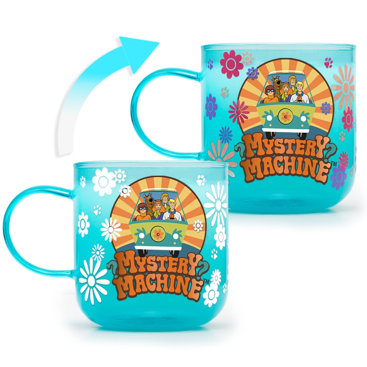 Charmed Aroma Scooby Doo Mystery Machine Colour Changing Glass Mug