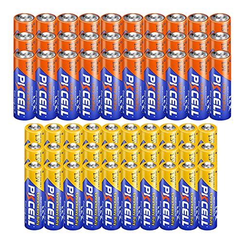 AA Batteries and AAA Batteries Combo Pack,30 Pack AA Alkaline Batteries and 30 Pack AAA 1.5V Extra Heavy Duty Batteries (60 Combo Pack)
