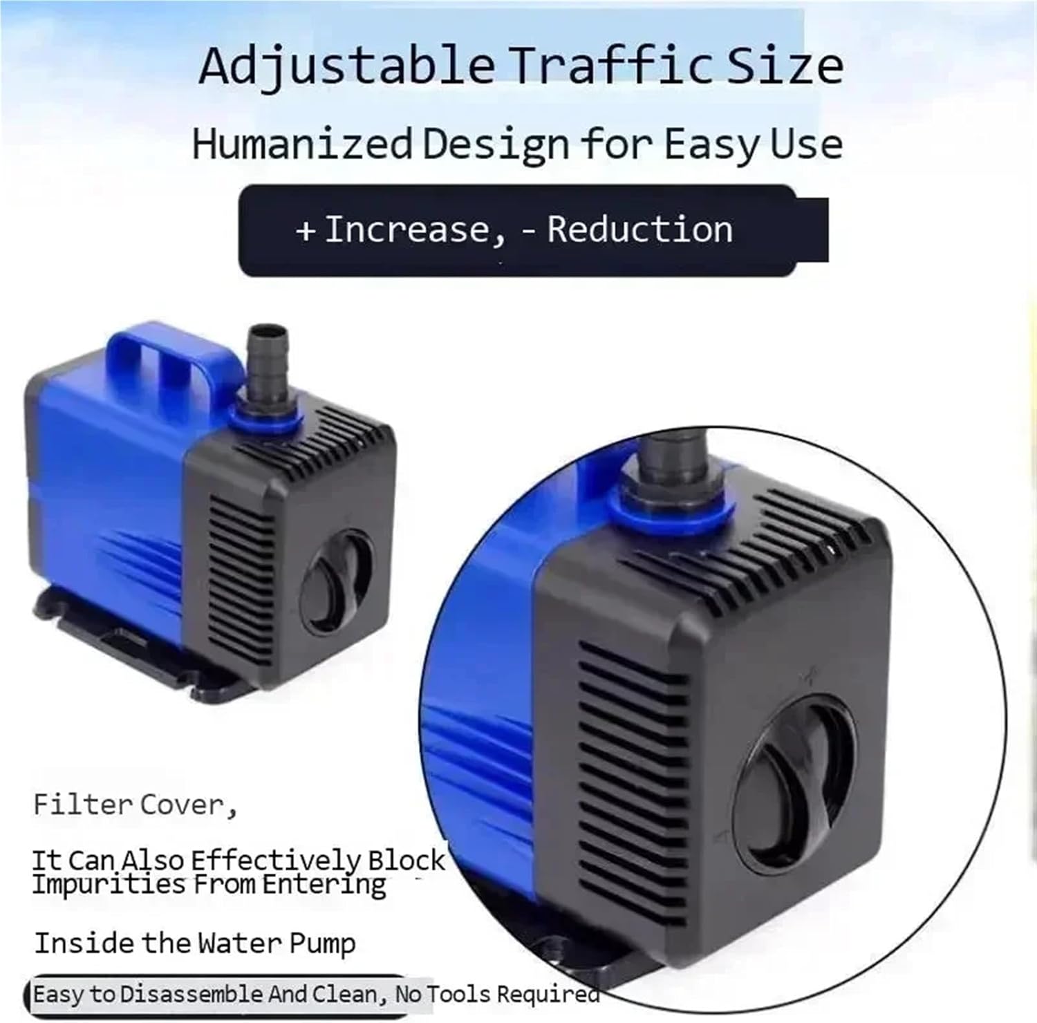 1pcs 220V 120W 4500L/H Circulating Water Pump Fish Pond Adjustable Submersible Pump Water Pump For Garden Landscaping Cooling(UK)