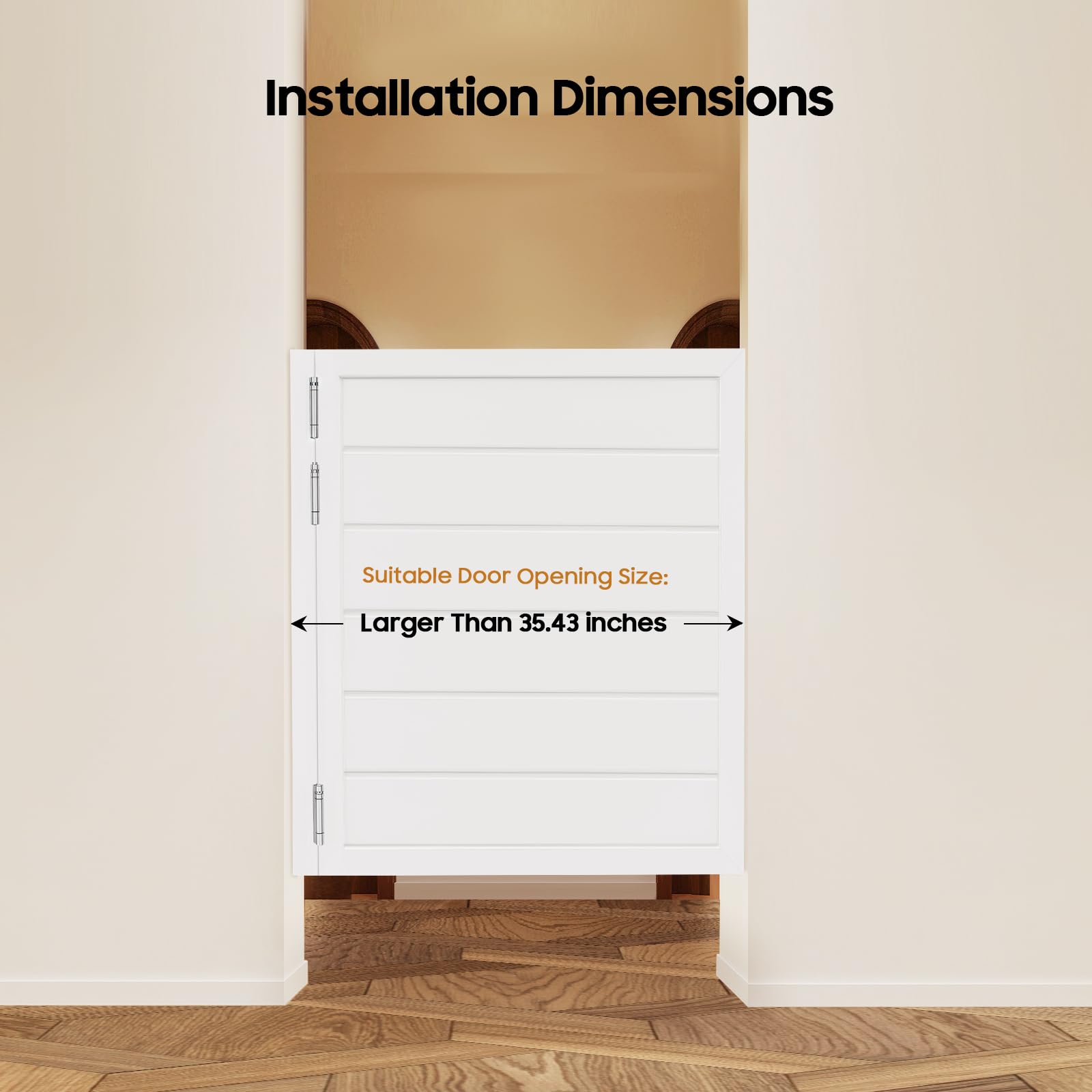 Barrera de seguridad universal para bebés, color blanco | Barrera de seguridad para perros y escaleras, apertura por ambos lados, cierre automático, para interior y exterior