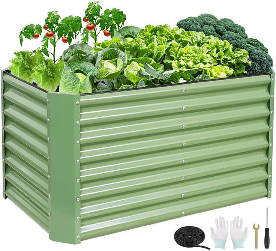Amazon.com: GoCampDirect 4x2x2ft Raised Garden Bed - Galvanized