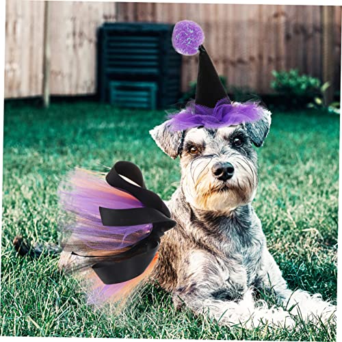 Set disfraz Halloween para perro y gato con falda y sombrero miniatura 3