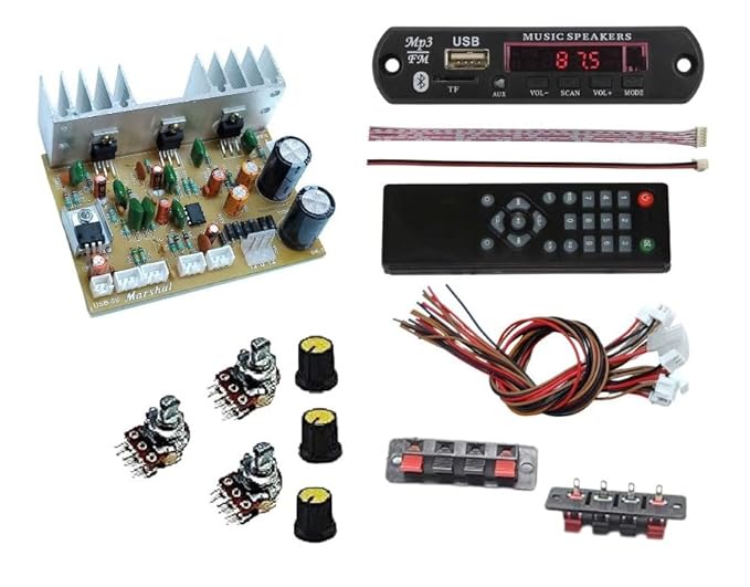 ERH India 2.1 Home Theater Board Amplifier Circuit with Connecting Wire Volume, Bass Treble Tone