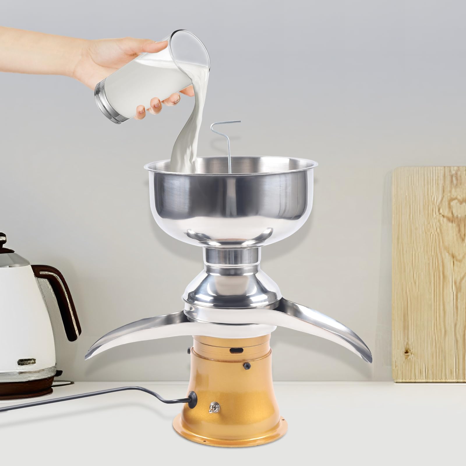 Milchzentrifuge Milch-Sahne-Separator Starke Zentrifugalgeschwindigkeit Zentrifugalabscheider Bnehmbares Design Milchseparator Zur Verarbeitung Von Vollmilch und Zur Trennung Von Sahne
