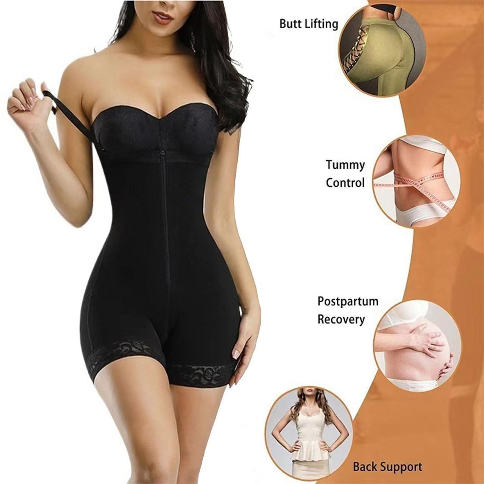 Panty Moldeador De Cuerpo Posparto Sin Tirantes, Levantador Glúteos