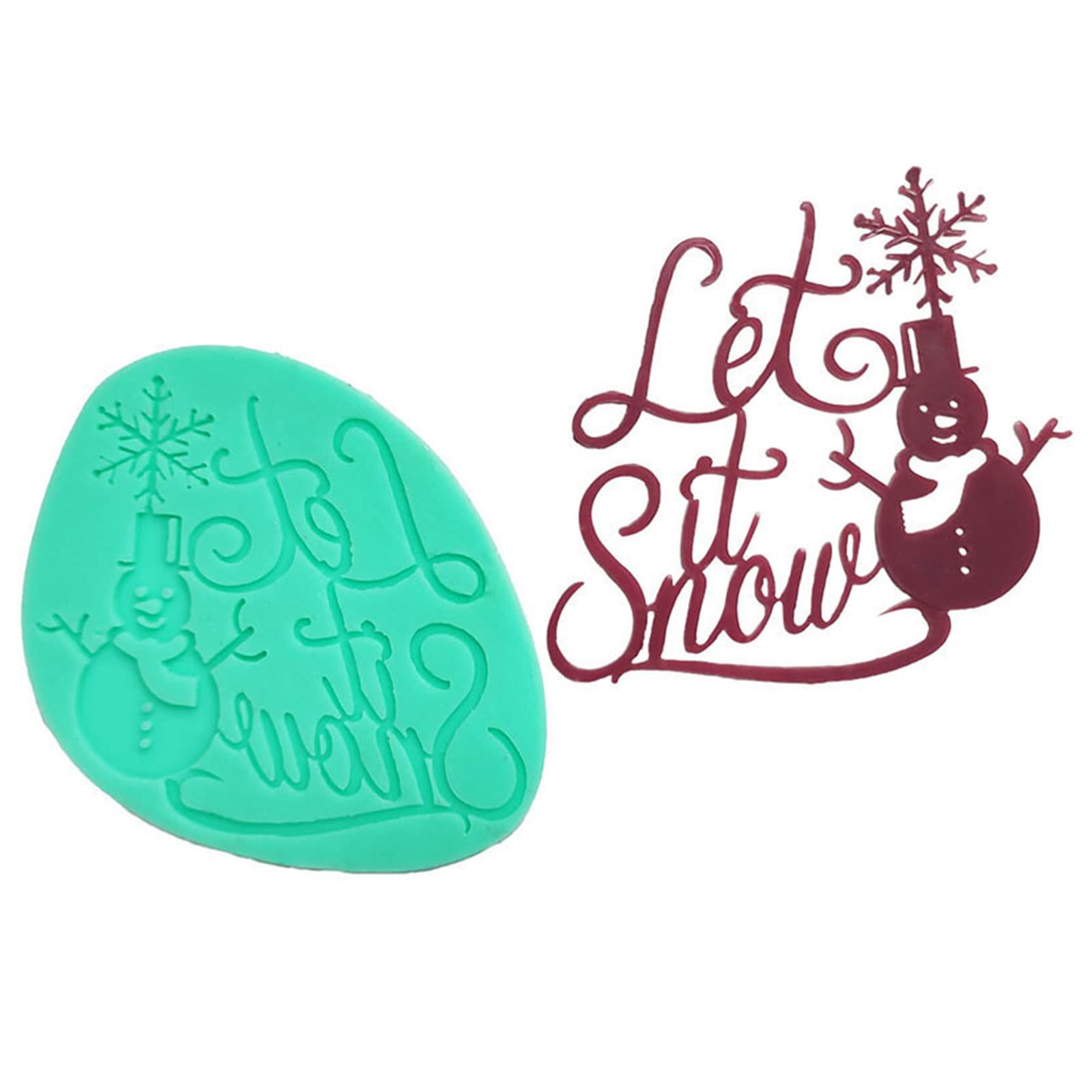 Buxuaaaa Silicone Fondant Mold Chocolate Bakeware Creative Christmas Series Silicone Baking Gadget Cake Baking Accesso Chocolate Molds