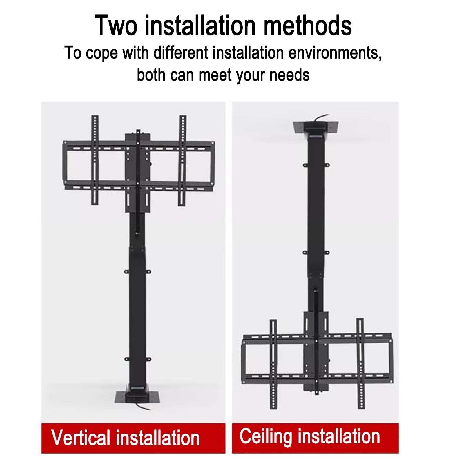 Soporte de Techo para TV eléctrico - Soporte de Piso para TV, se Adapta a televisores de 32 a 75 Pulgadas Soporte de TV eléctrico telescópico, con Control Remoto Soporte para TV de elevación