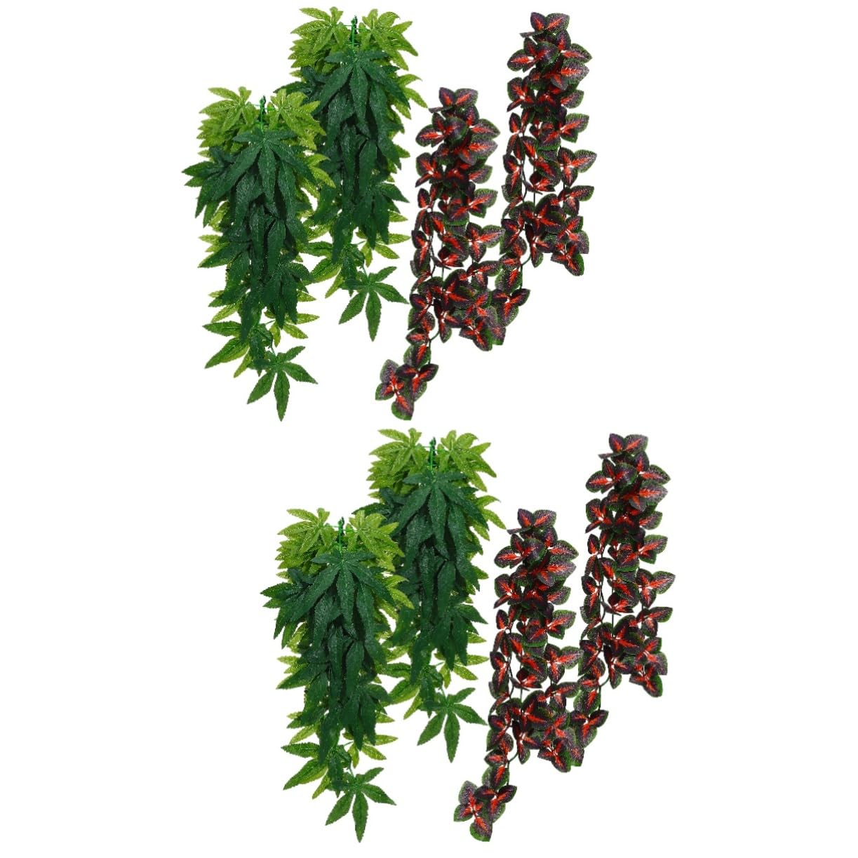 SUPVOX 8 Pz Pianta Artificiale in Rattan Piante Rettili Per Terrario Decorazioni Del Serbatoio Accessori Per Il Serbatoio Del Geco Piante Per Habitat Di Rettili Rettile Plastica