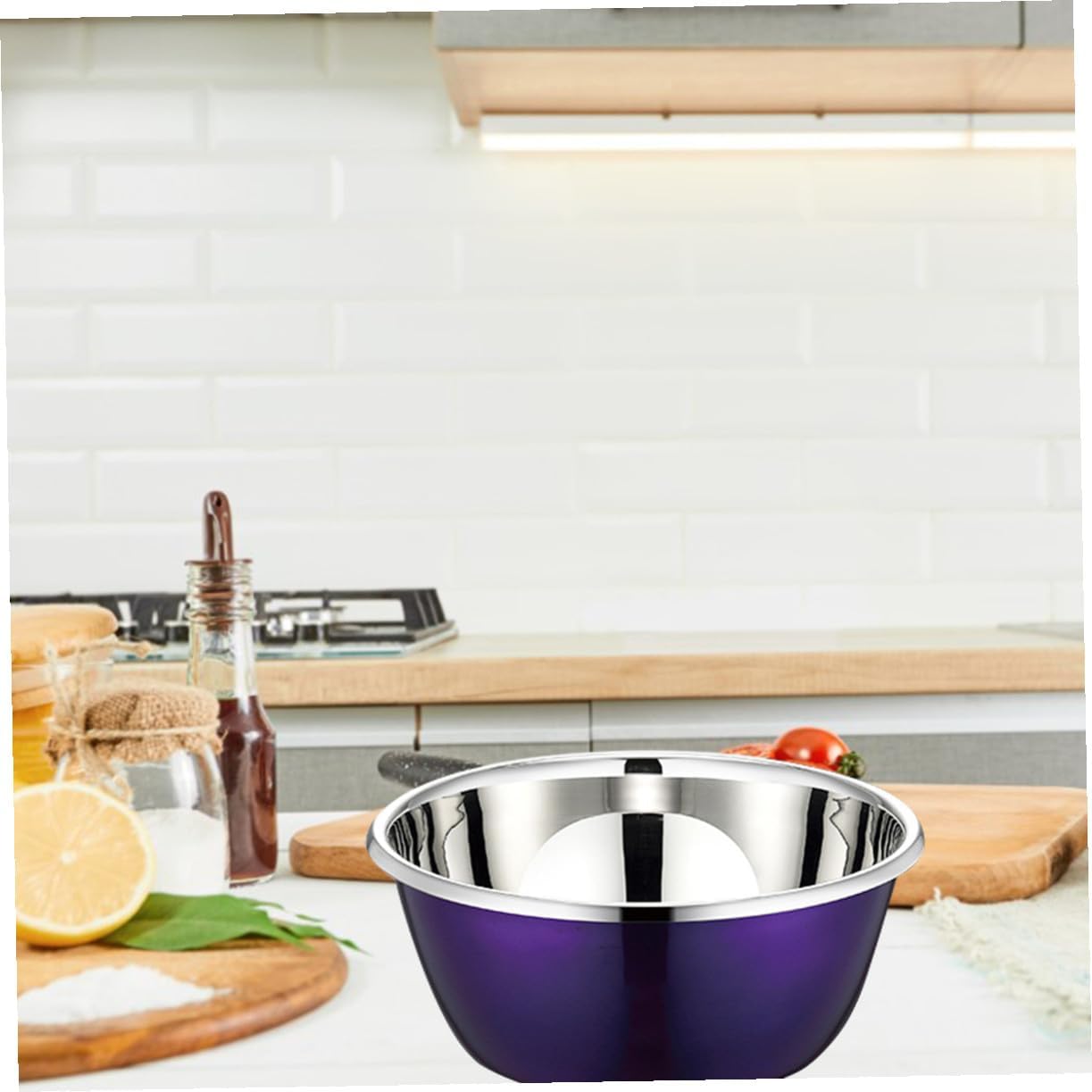3pcs Stainless Steel Mixing Bowl Nesting Bowls Bpa Salad Serving Storage for Kitchen