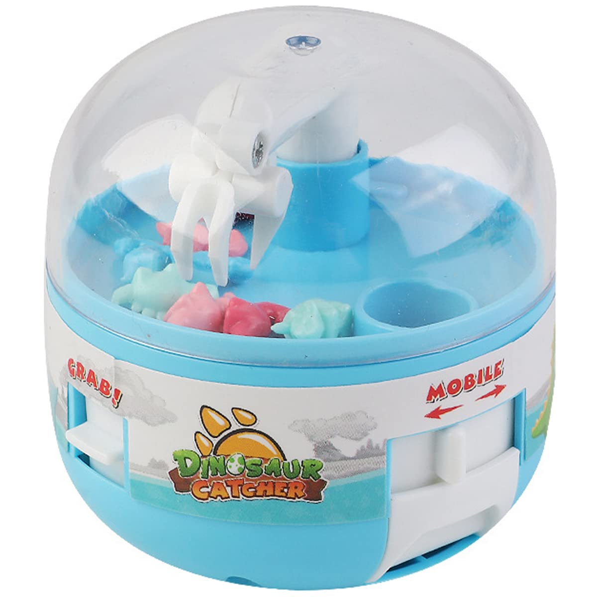 Mini Dinosaur Claw Machine Toys, 8 Tiny Dinosaur Grabber Prize Dispenser Vending Machine Toy Mini Claw Machine Arcade Game, Dinosaur Grabbing Machine for Kids Boys Girls Christmas Birthday Gifts Party
