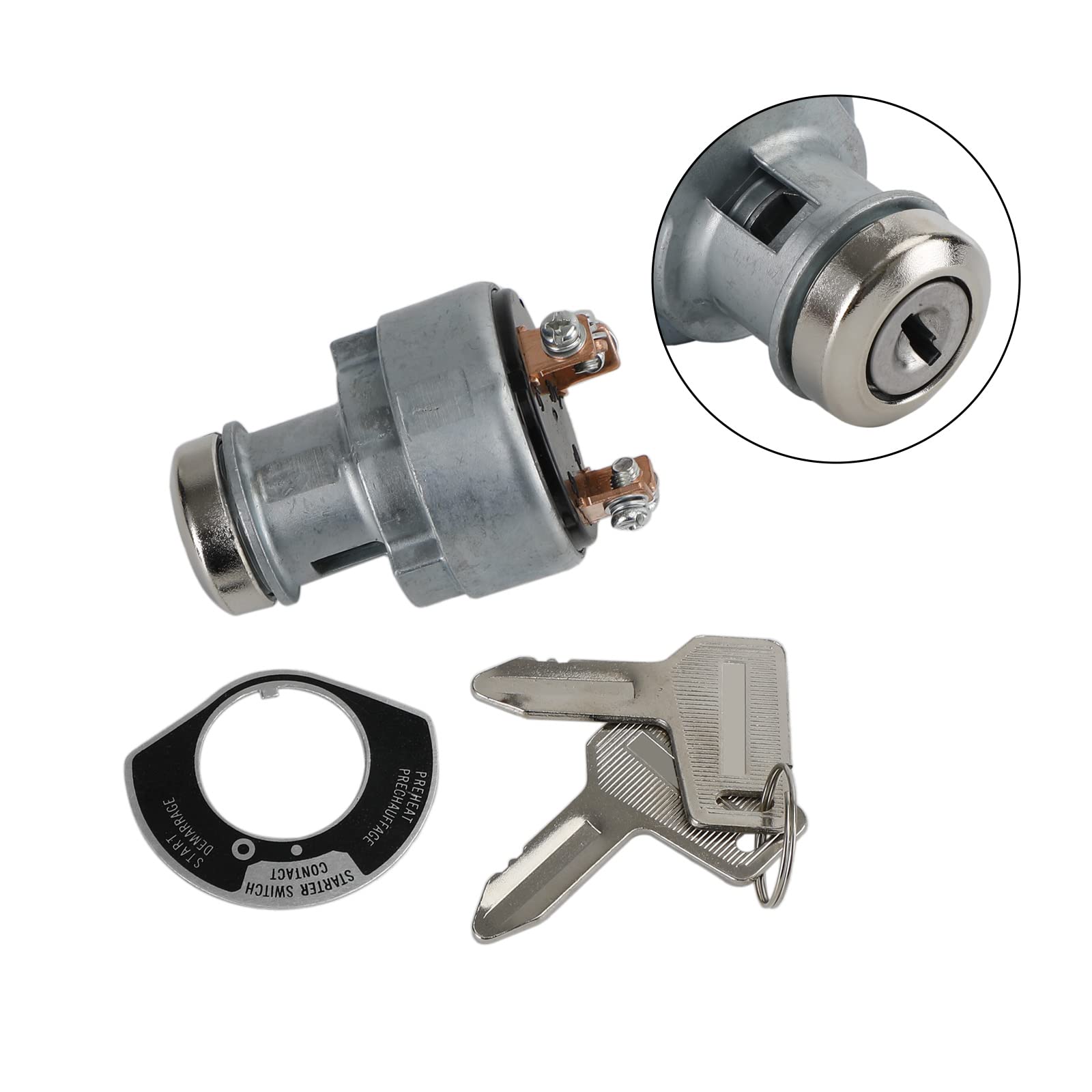 Topteng Interrupteur d'allumage 933110-00200 933110-00100 pour Yanmar 3TNV76 3TNV76-NBK 3TNE74 3TNE74-G1A, pour Yanmar Excavator C50R C60R C80R B08-3