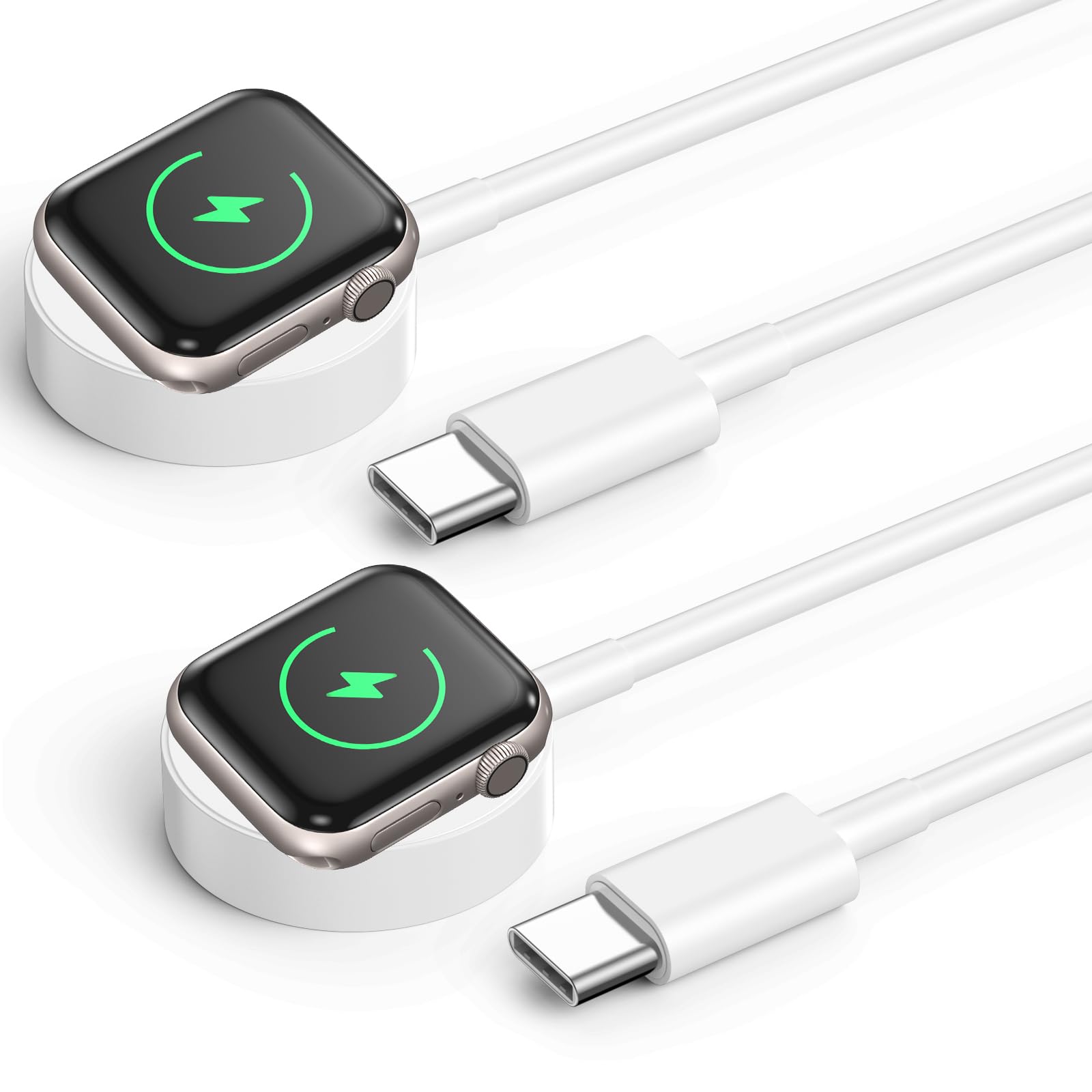 ???????????????? ???????????????????????????????? 2 Pack for Apple Watch Charger USB C Magnetic iWatch Charger Wireless Portable Compatible with iWatch Ultra2 Ultra Series 10/9/8/7/6/SE/SE2/5/4/3/2/1-[3.3FT]
