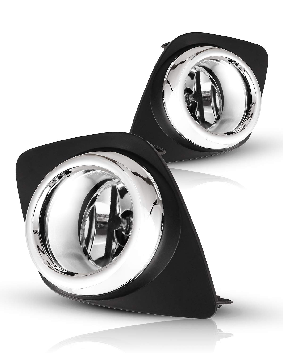 AUTOWIKI Fog Driving Light Kits Assembly for 2009 2010 2011 2012 Toyota RAV4 With Clear Lens 2PCS OEM Replacement with Switch and Wiring Kit