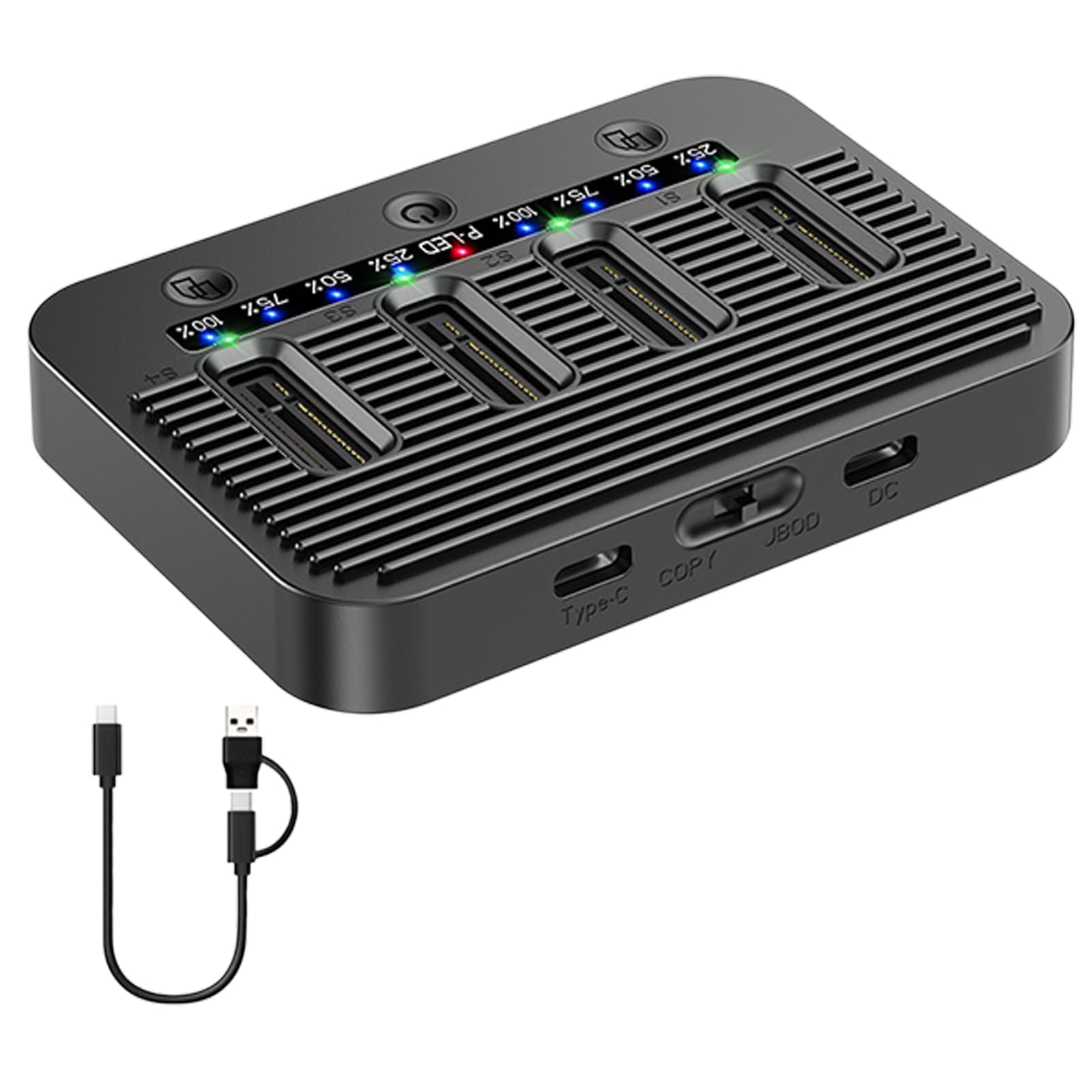 Docking station per unità ad alta velocità per 4 dischi simultaneamente in lettura e scrittura e capacità di 16 TB, ideale per backup dati Dock per disco rigido