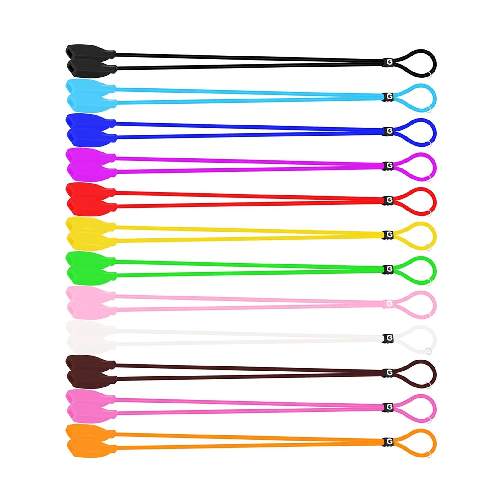 Chaîne de Lunettes 30 pièces, Ruban élastique en Silicone, Couleur, Bouton Lettre réglable, Lunettes de Sport antidérapantes