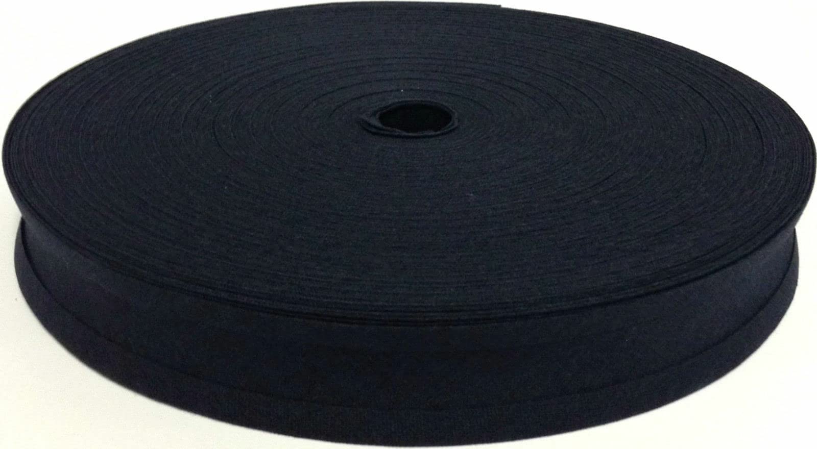 100% Cotton Bias Binding Tape 50m, Double Folded 50 Metre Roll, 1 Inch 25mm Wide, Edging for Sewing, Bunting, Upholstery, Furniture, Piping & Garments (Navy Blue 6348)