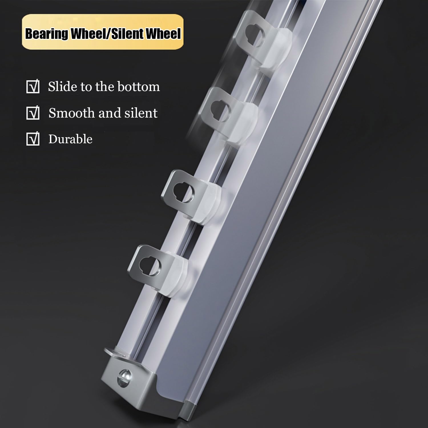 Gardienenschienenset Strapazierfähige, 70cm-600cm Deckenschiene, Aluminium-Vorhangschienen Für Badezimmer Büros Hotels Krankenhäuser (Color : D-Wall, Size : 400cm/13.1ft/4 * 100cm)