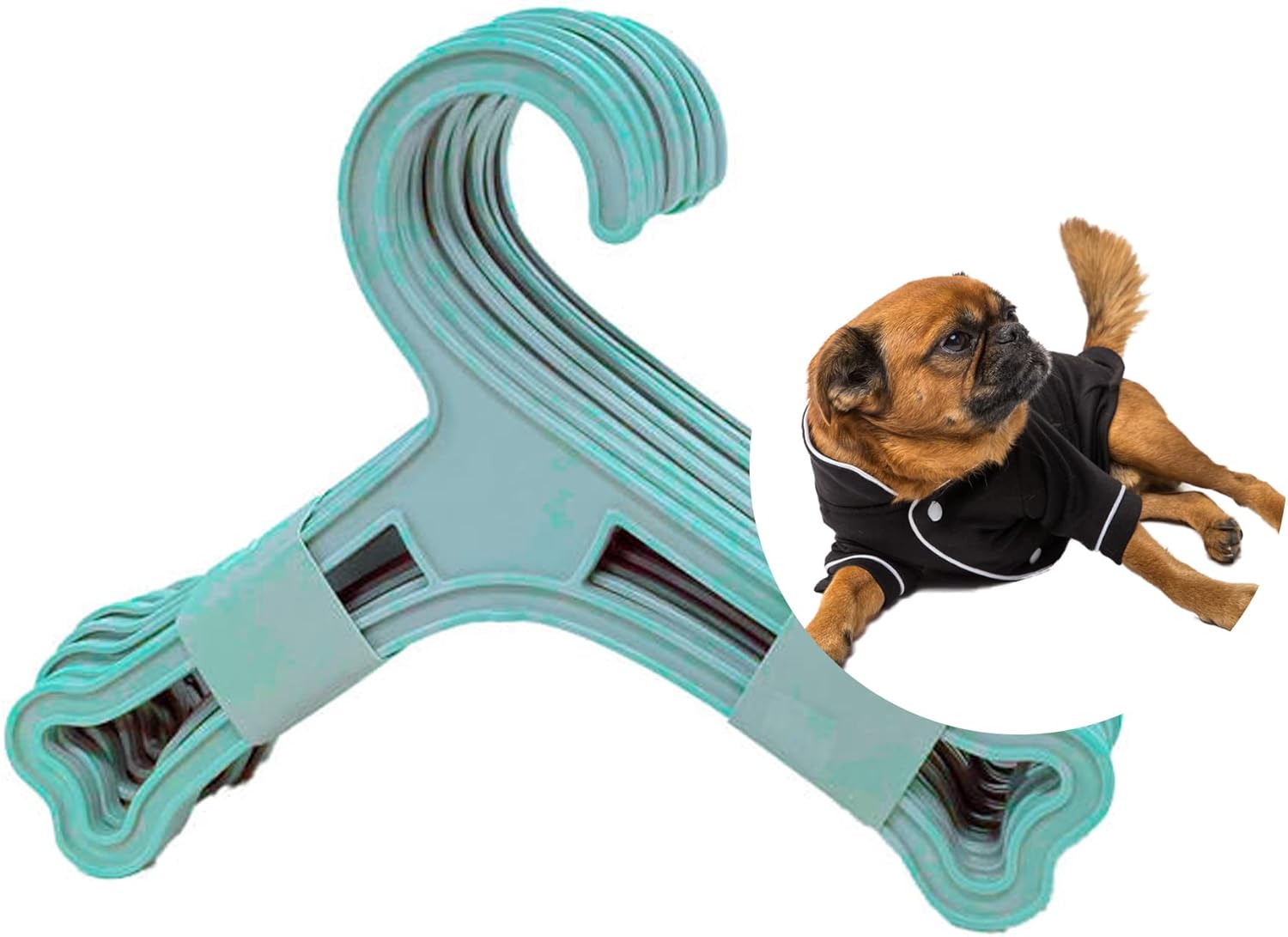 UPIT Bone Shaped Clothing Hangers for Dog Clothes 10 Pack